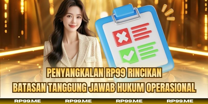 Penyangkalan RP99 rincikan batasan tanggung jawab hukum operasional